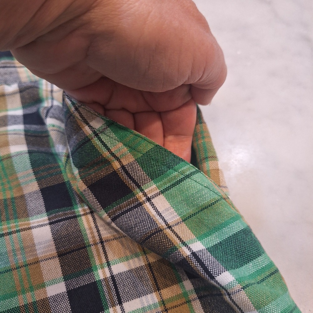 Vtg‎ Y2K Red Ape Plaid Shorts Mens 4XL (w42) Green Checkered Streetwear Skater - Picture 7 of 7